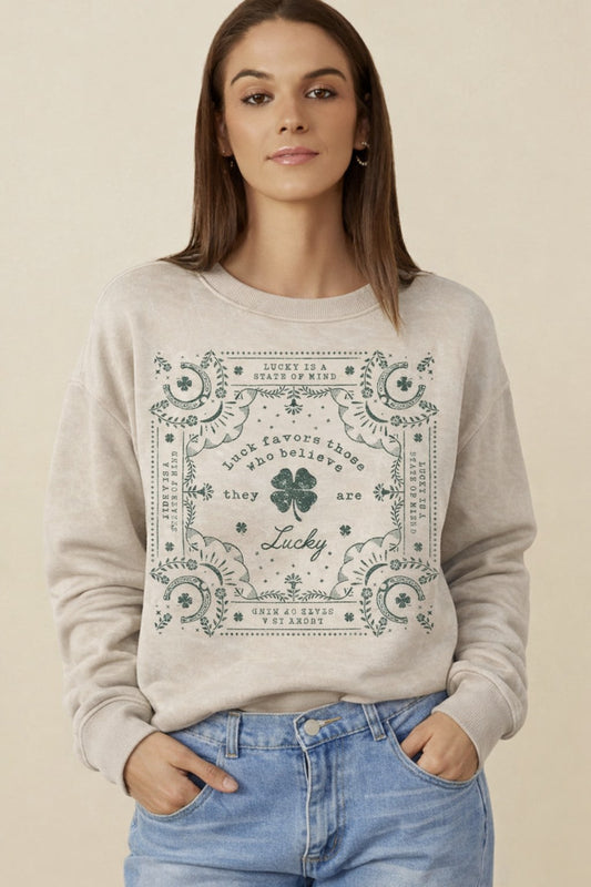 They Are Lucky Graphic Sweatshirt