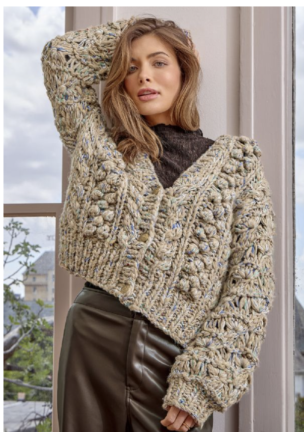 Flecked Chunky Cardigan