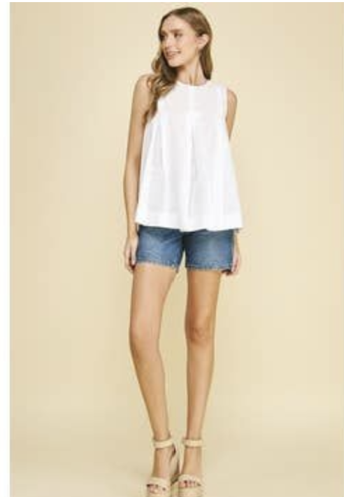 Sleeveless Tuck Detailed Tank Top