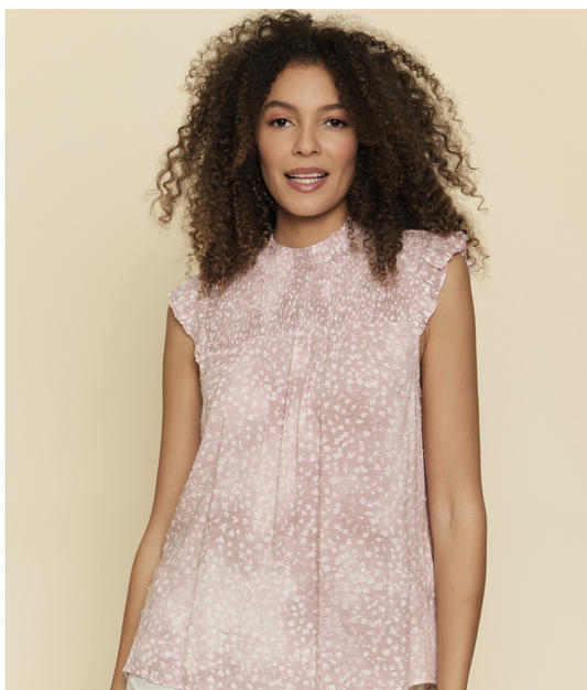 Smocked Yoke Ruffle Top