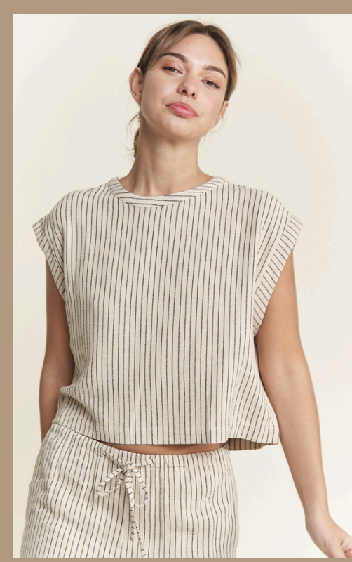 Striped Sleeveless Tank Top-In the Begining