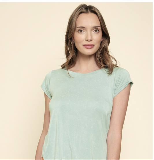 Washed Crew Neck Tee